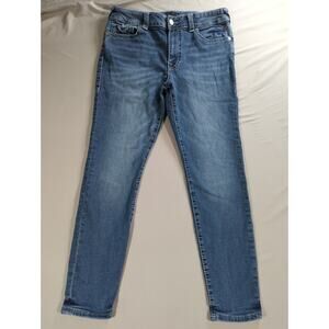 True Religion Halle Mid Rise Super Skinny Jeans Women 33 Blue Stretch Denim